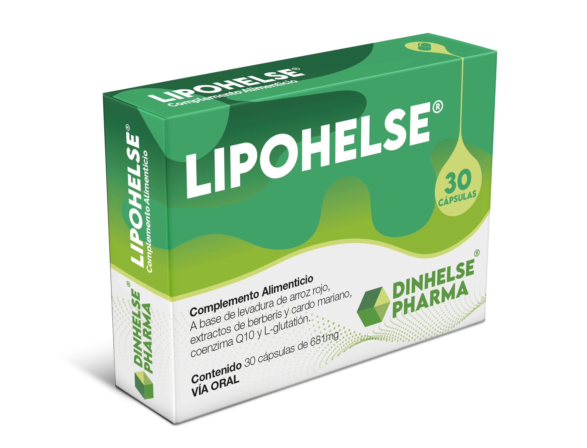 Caja de LIPOHELSE, 30 cápsulas